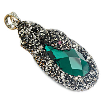 Fashion Stone Necklace Pendant, Gem Stone Beads Jewelry Pendant Necklace Wholesale